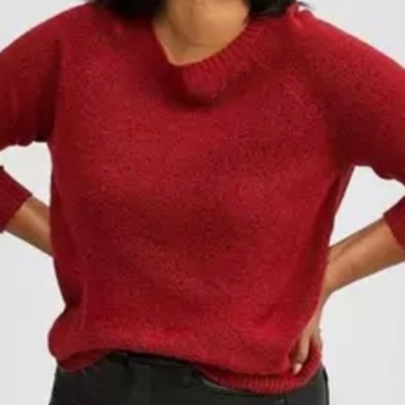 Torrid Red Vegan Cashmere Pullover Sweater 0x NWOT (fits bigger) - Picture 5 of 6